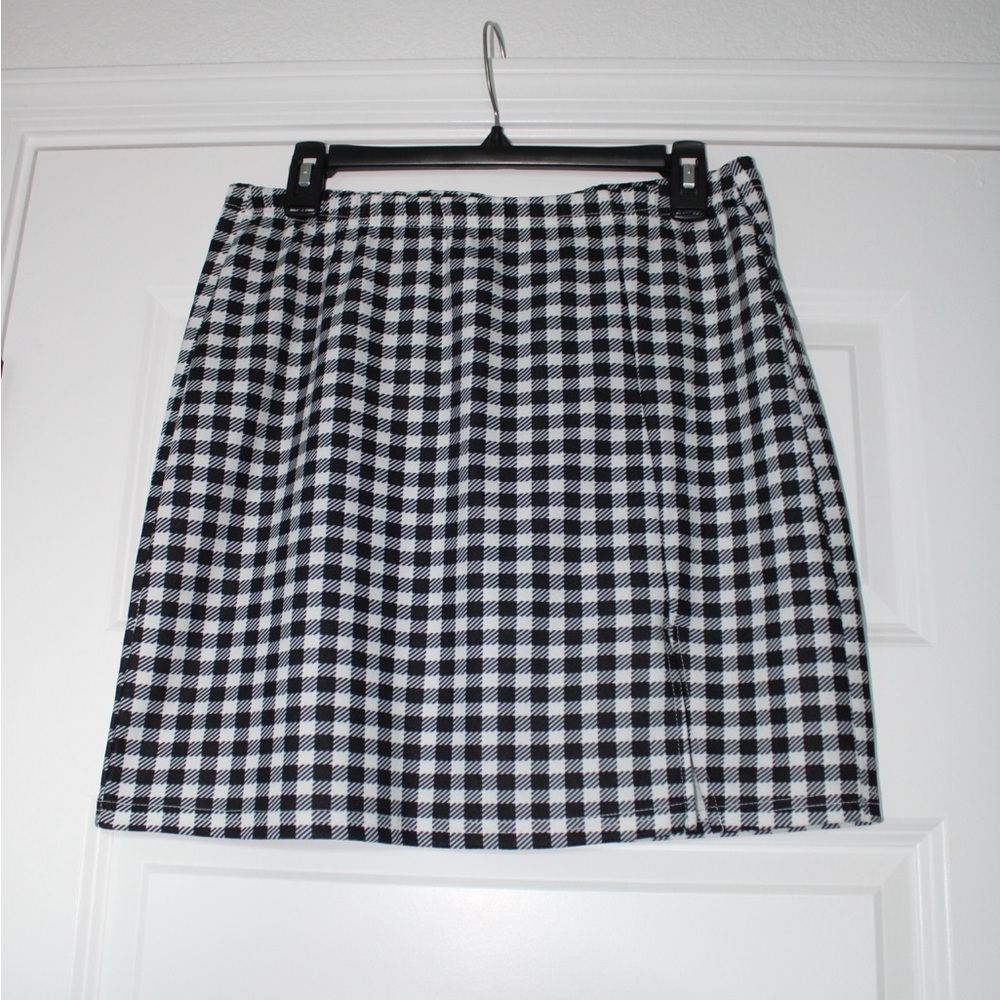 SHEIN plaid mini skirt